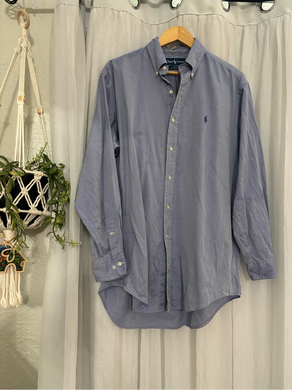 Ralph Lauren Classic Button-Down Shirt — Light Blue